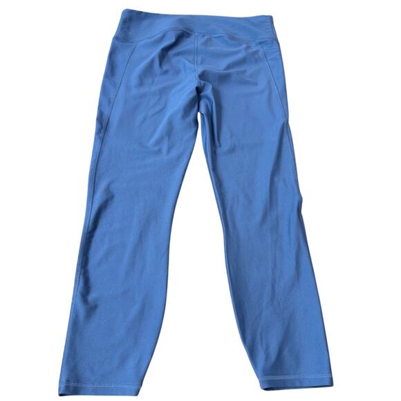 Under Armour Navy Blue Compression Athletic Leggings Women’s Large L Pockets EUC - Picture 2 of 7